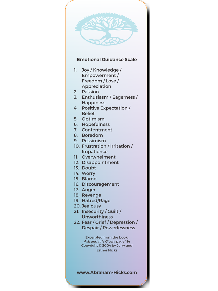 Emotional Guidance Scale Bookmark